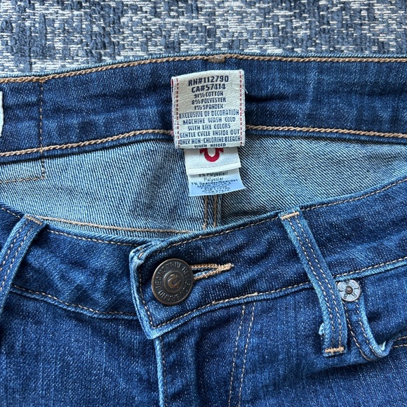 True Religion Dark Blue Studded Skinny Jeans - Picture 2 of 6